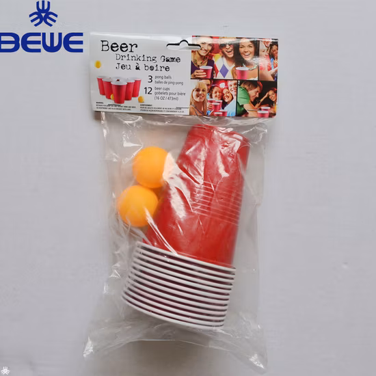 Hochwertige lustige 16-Unzen-Beer-Pong-Becher aus Kunststoff im Großhandel